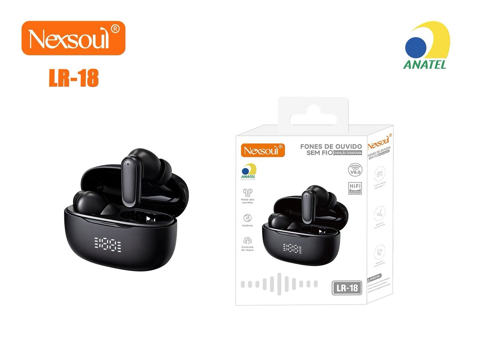 1027c7d59a25942134fe658ca4e328 LR-18 nexsoul fone sem fio Bluetooth - Imagem 1