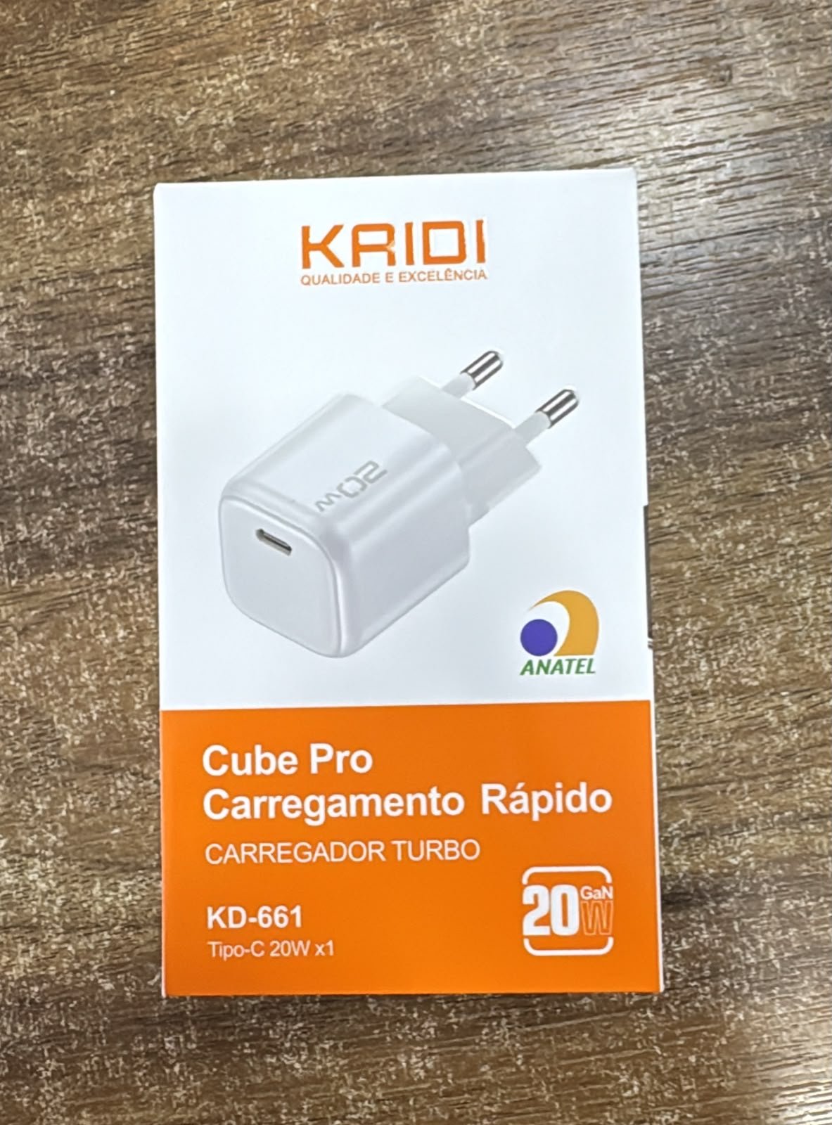 2cf6b2a1-6104-4f3b-990d-62d0f5e0a316 FONTE 20W USB-C KAIDI KD-661 - Imagem 1