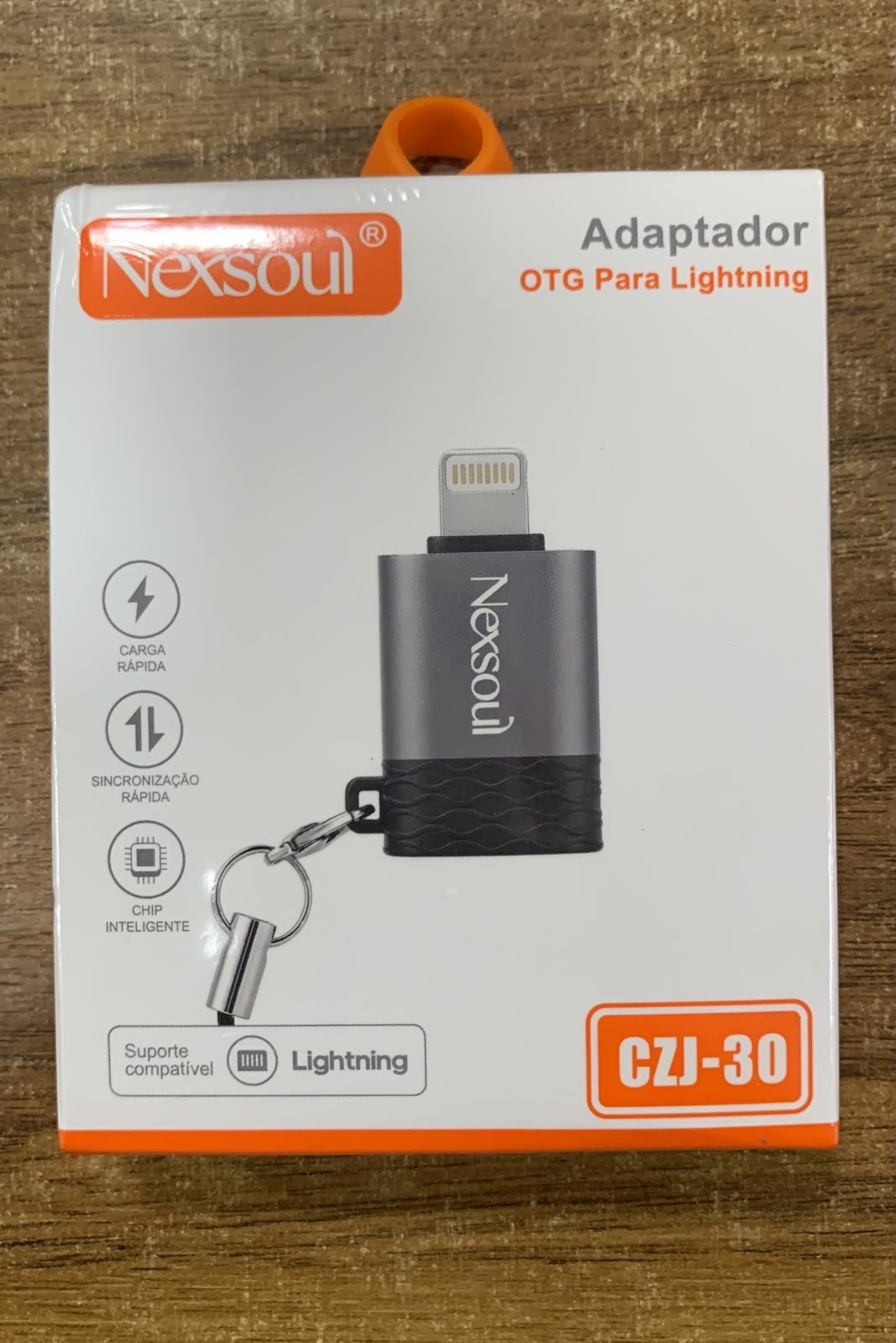 6039cd11-01cf-452d-85ca-2efc978bacb1 Czj-30 adaptador OTG Para Lightning - Imagem 1