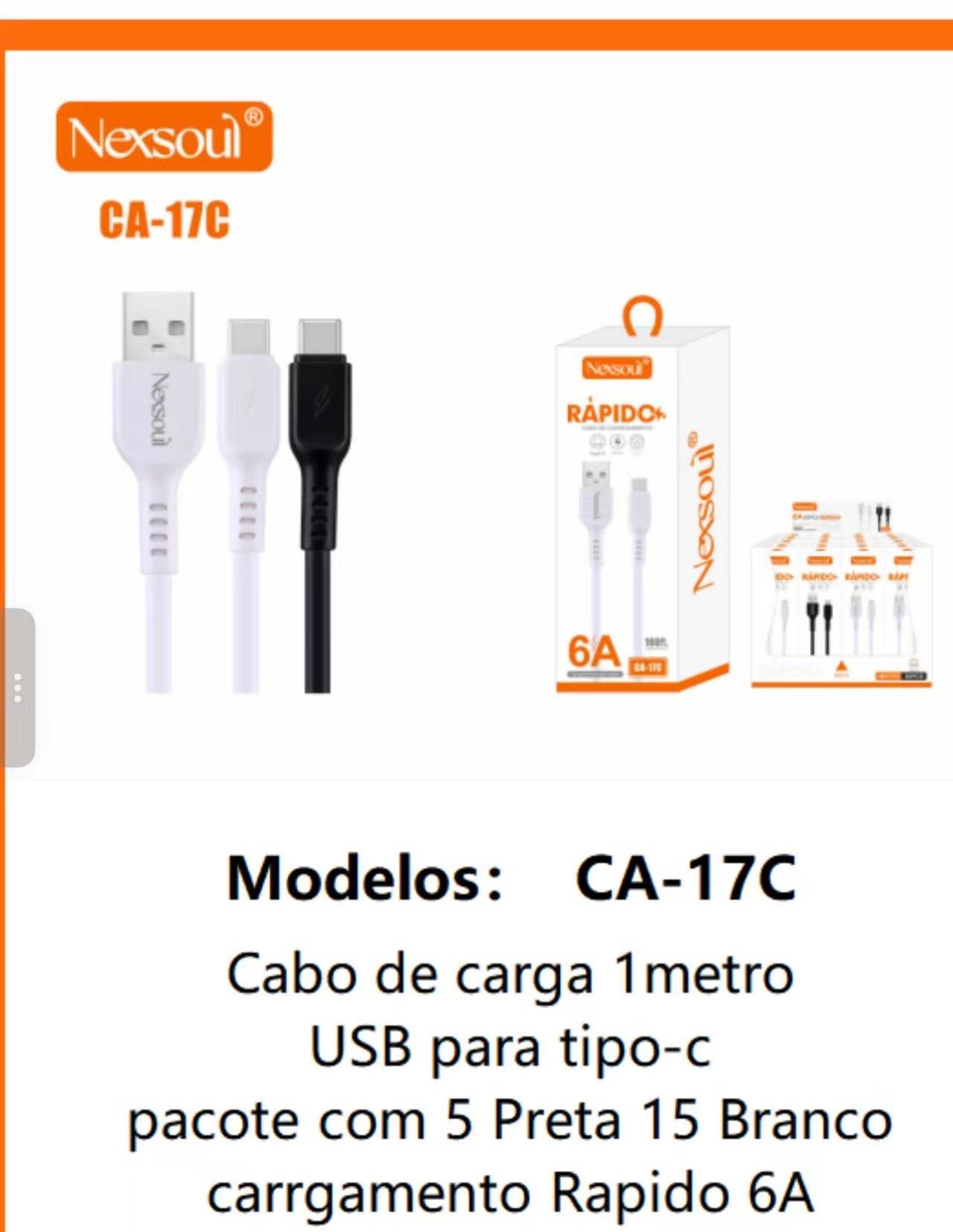 8 CA-17c cabo 1metros USB-Tpc - Imagem 1