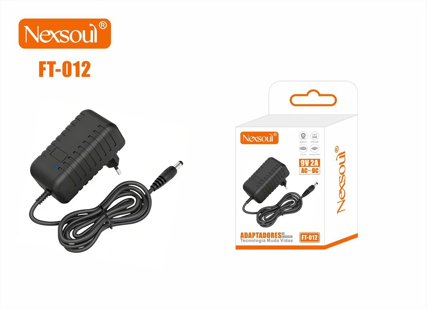 d65bcf8054a66067da88769be915b9 Fonte FT-012 9v/2a nexsoul - Imagem 1
